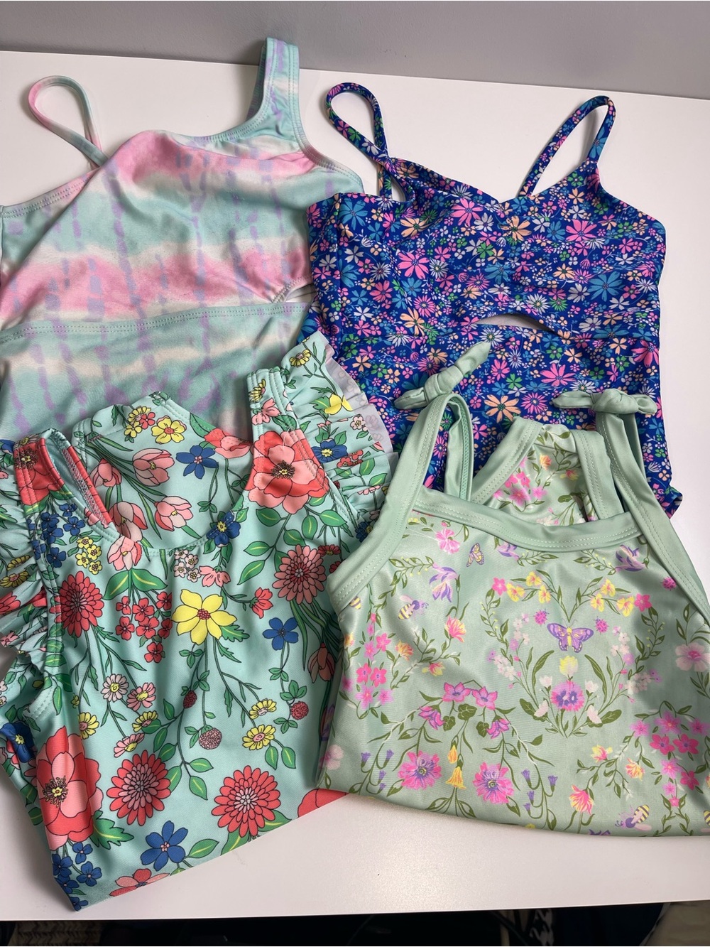 Cat & Jack and Wonder Nation Girls swimsuits 6/6x and 6/7